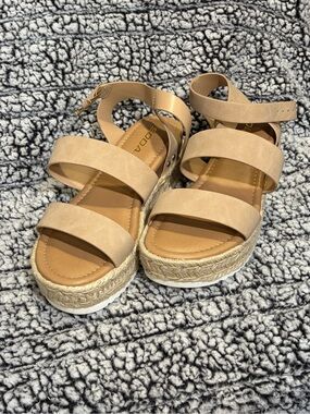 Soda Tan Espadrille Platform Sandals